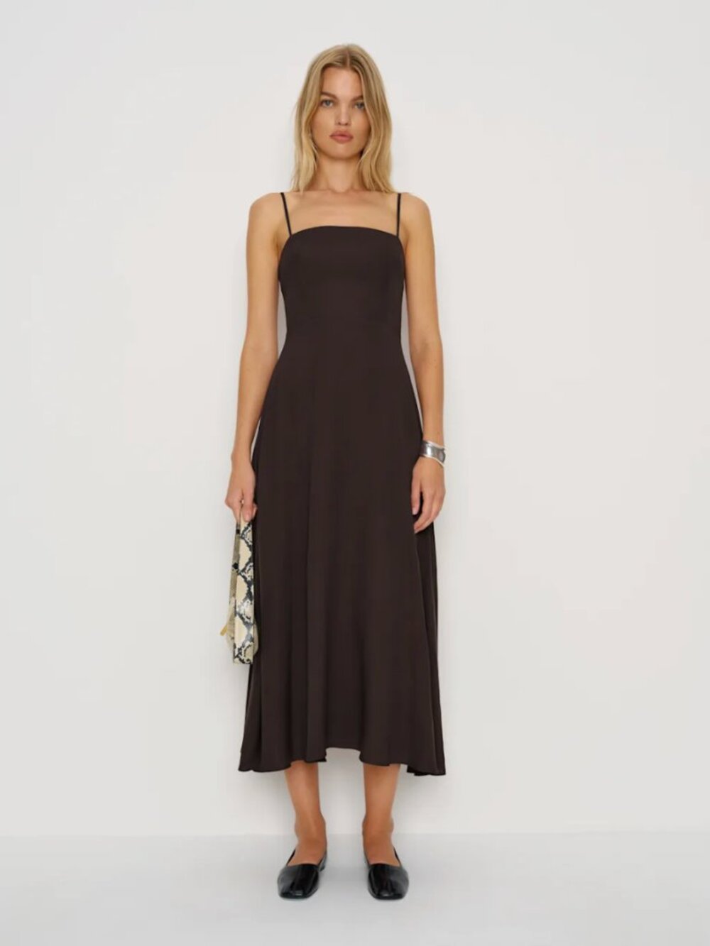 Reformation Monette Dress Mole Brown Size 6 NWT
